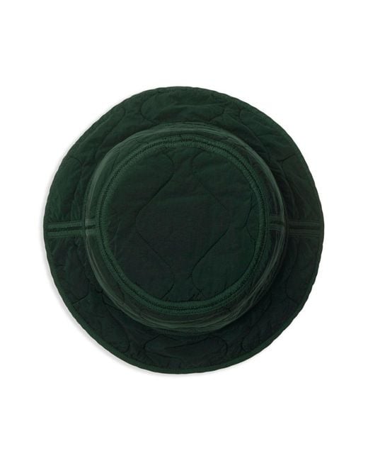 Burberry Green Crinkled Quilted Bucket Hat for men