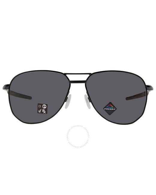 Oakley Black Contrail Prizm Grey Pilot Sunglasses for men