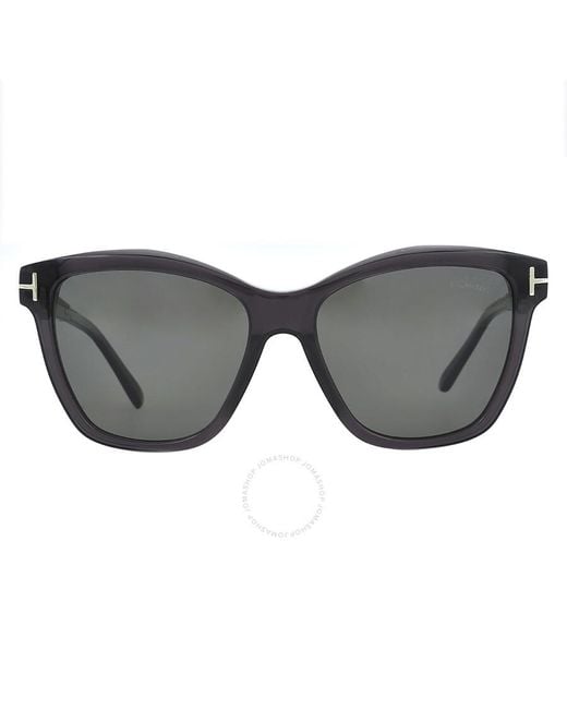 Tom Ford Gray Lucia Polarized Smoke Butterfly Sunglasses Ft1087 05d 54
