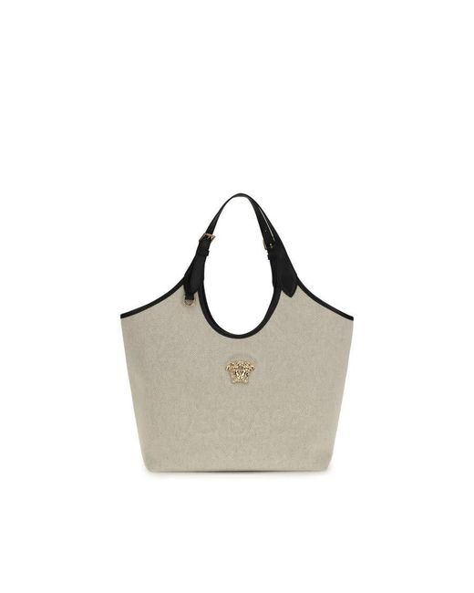 Versace Gray La Medusa Shoulder Bag
