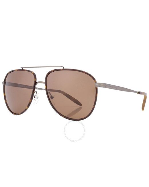 Michael Kors Saxon Dark Brown Pilot Sunglasses Mk1132j 102373 59 for men