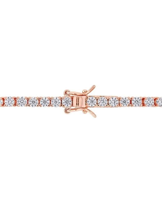 Amour Pink 5 1/10 Ct Dew Created Moissanite Tennis Bracelet