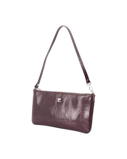 Courreges Purple Ac Shoulder Bag Burgundy