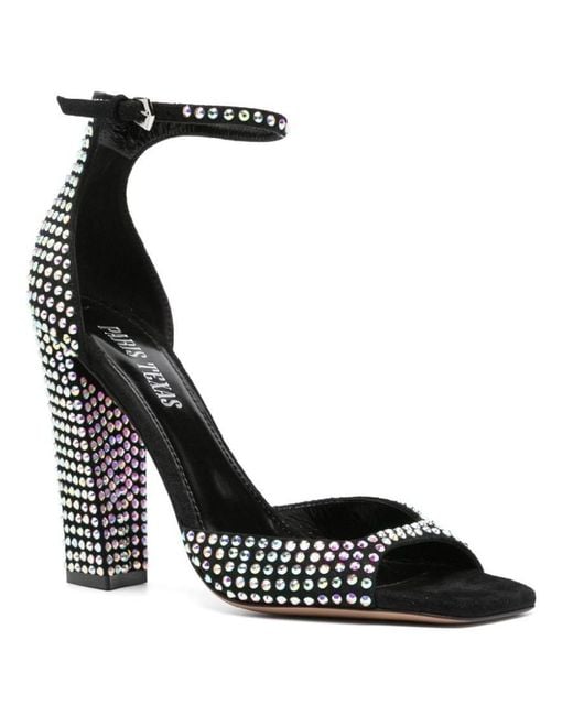 Paris Texas Black Holly Grace Iridescent Effect Sandals