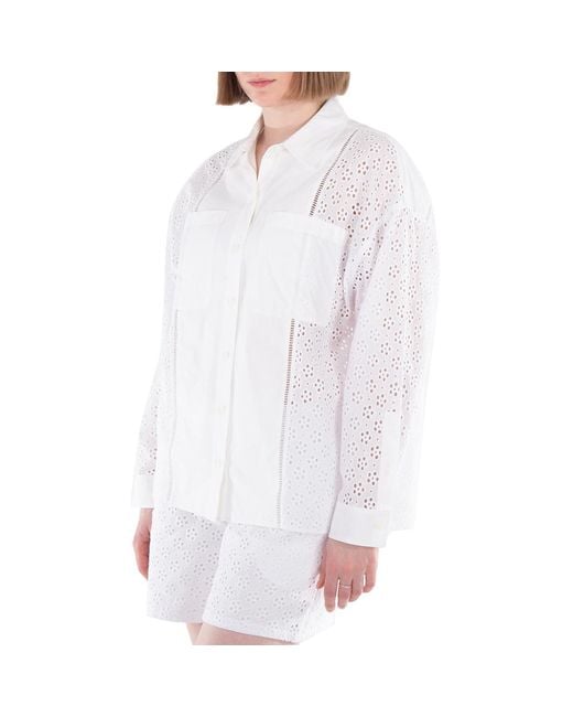 KENZO White Classic Collar Long Sleeve Shirt, Brand Size 42 (Us