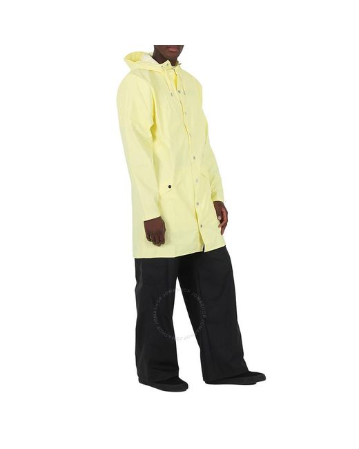 Rains Yellow Straw Lightweight Waterproof Long Jacket