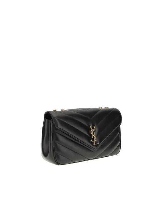 Saint Laurent Black Loulou Shoulder Bag