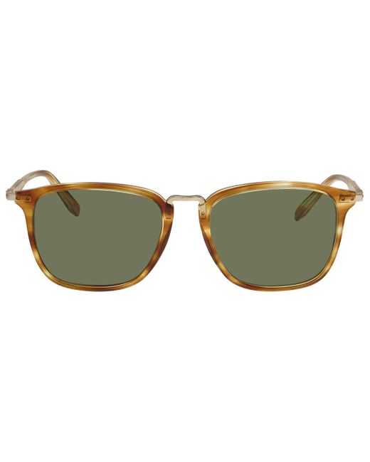 Ferragamo Brown Green Square Sunglasses Sf910s 260