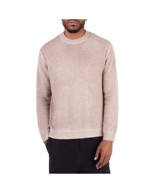 Acne Gray Printed Crewneck Jumper for men