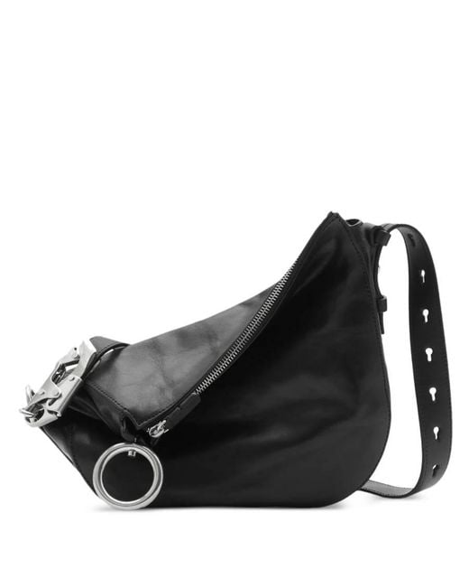 Burberry Black Leather Knight Small Shoulder Bag