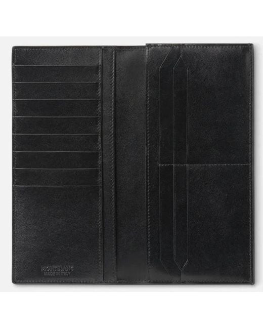 Montblanc Black Meisterstuck Wallet 14Cc With Zipped Pocket for men