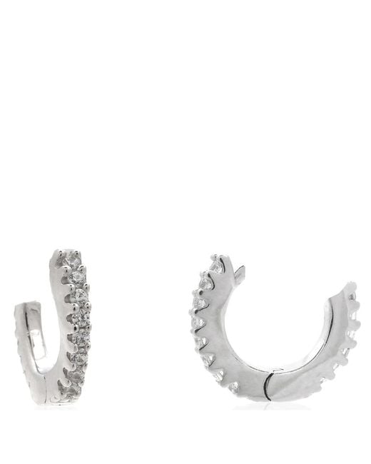 Apm Monaco Metallic Sterling Eclat Small Hoop Earrings for men
