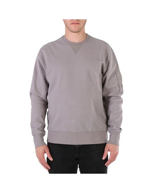 A_COLD_WALL* Gray Slate Embroidered Crewneck Sweatshirt for men