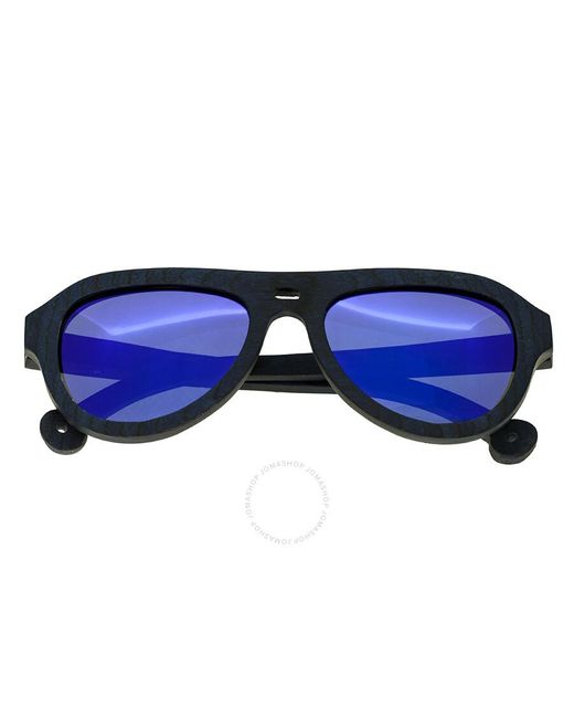 Spectrum Blue Machado Wood Sunglasses