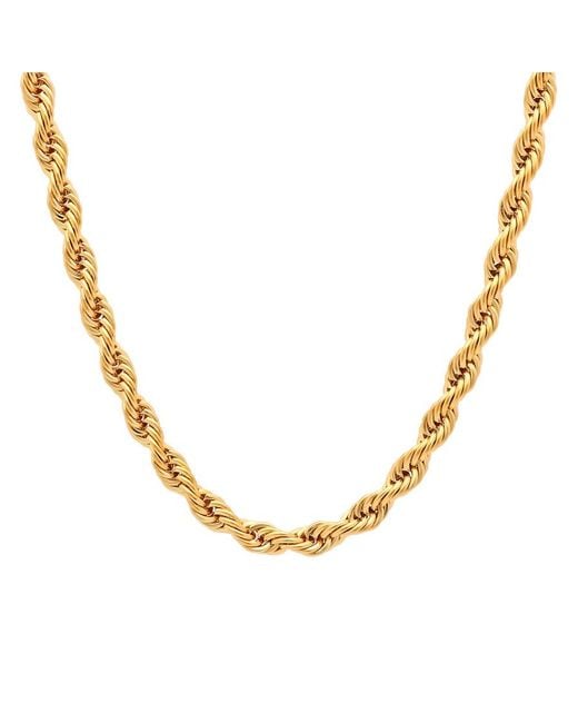 Robert Alton Metallic Finish Stainless Steel Rope Link Chain 5Mm for men