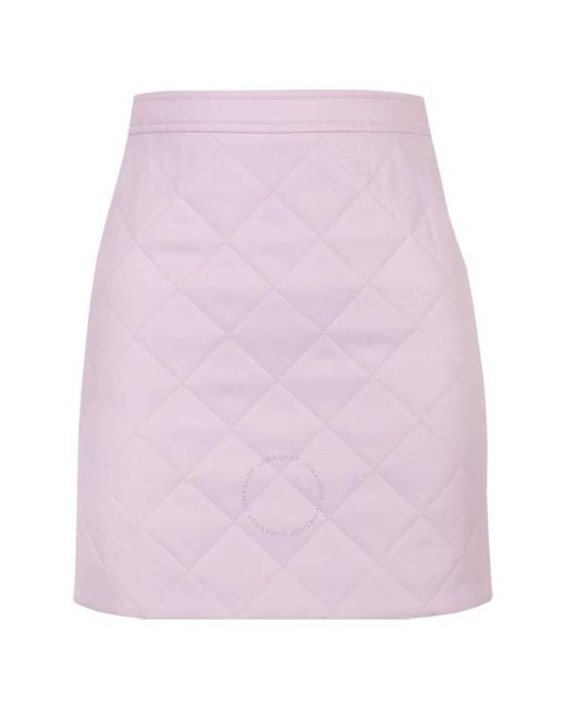 Burberry Pink Casia Quilted Miniskirt