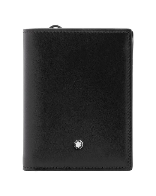Montblanc Black Meisterstuck Compact Wallet 6Cc for men