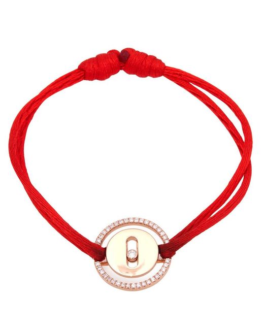 Messika Women's Red Qixi Lucky Move 18K Rose Diamond Cord Bracelet