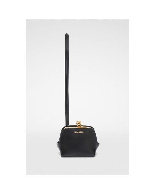 Jil Sander White Leather Clutch Bag