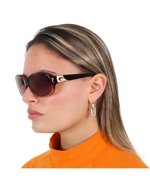 Costa Del Mar Brown Gannet Copper Polarized Rectangular Sunglasses Gnt 120 Ocp 58