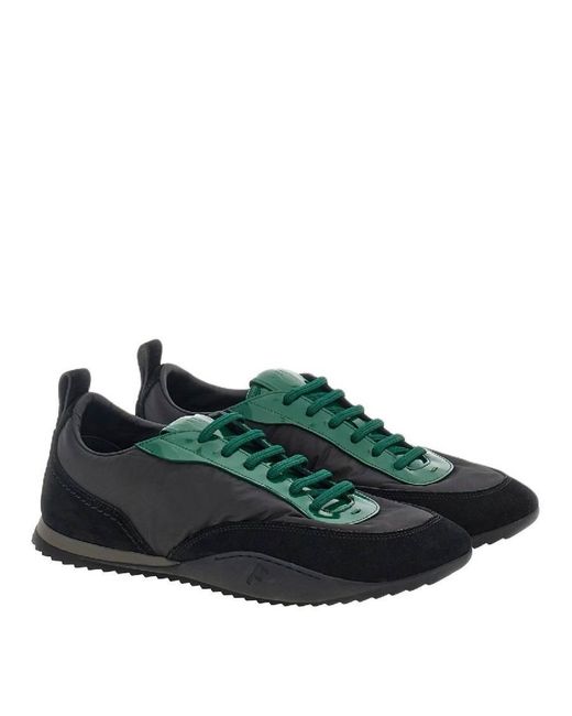 Ferragamo Blue Ferragamo Low Top Lace-Up Sneakers