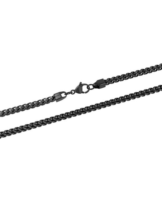 Robert Alton Metallic Stainless Steel Ip Finish Franco Link 24" Chain for men