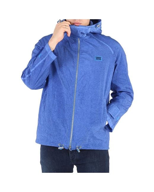 Burberry Blue Warm Royal Anorak Hoded Jacket for men