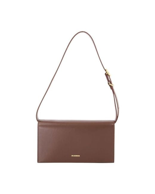 Jil Sander Brown Crossbody Bag