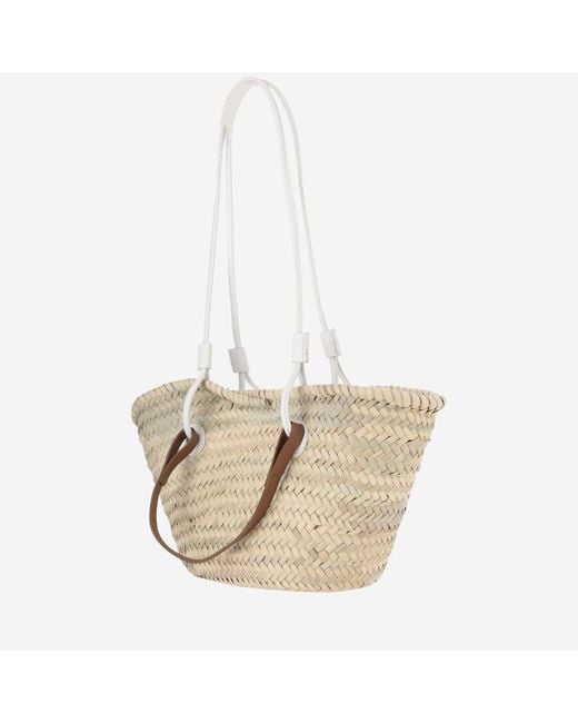 Filippo Catarzi 1910 Natural Straw Bag With Logo