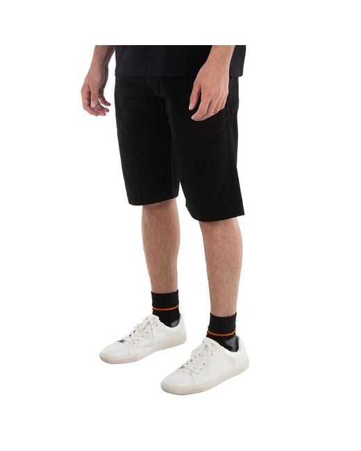 Raf Simons Black Knee-Length Denim Shorts for men