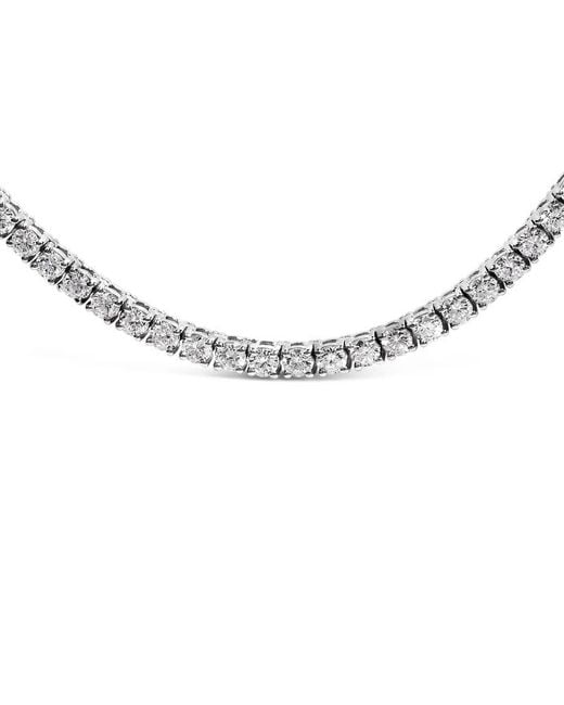 Haus of Brilliance Metallic 14K 10 3/4 Cttw Lab Grown Diamond Tennis Necklace