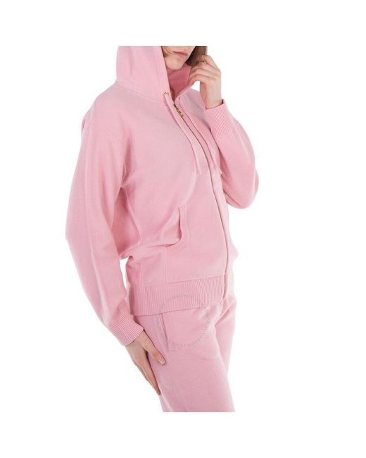 Versace Pink Medusa Motif Zip-Up Hoodie, Brand Size 40 Us
