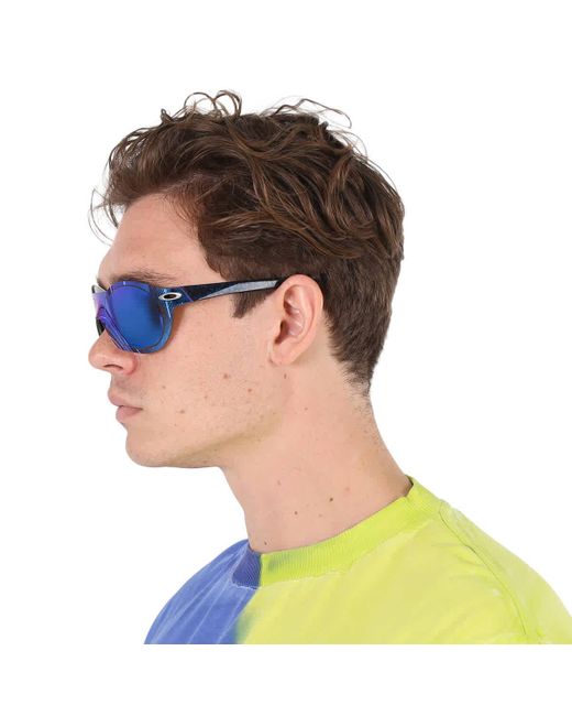 Oakley Blue Resubzero Prizm Sapphire Shield Sunglasses Oo9098 909803 48