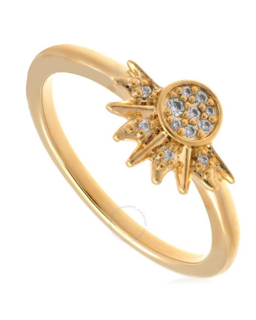 Pandora Metallic Celestial 14K-Plated Sparkling Sun Ring