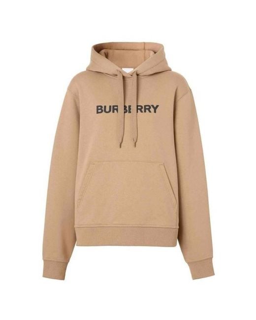 Burberry Natural Cotton Logo Relaxed-Fit Hoodie