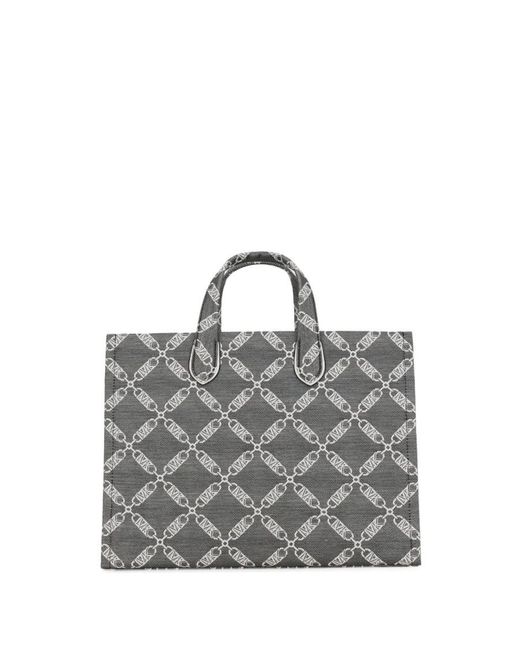 MICHAEL Michael Kors Gray Large Gigi Logo Jacquard Tote Bag