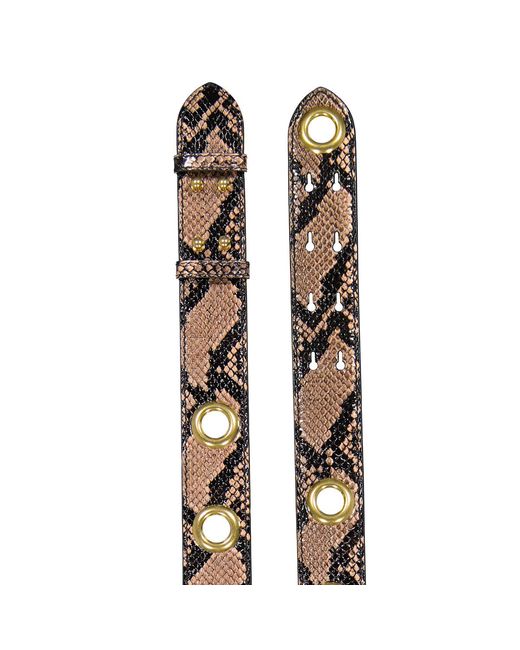 Burberry Black Apricot Ladies Phyton Print Leather Handbag Belt Strap