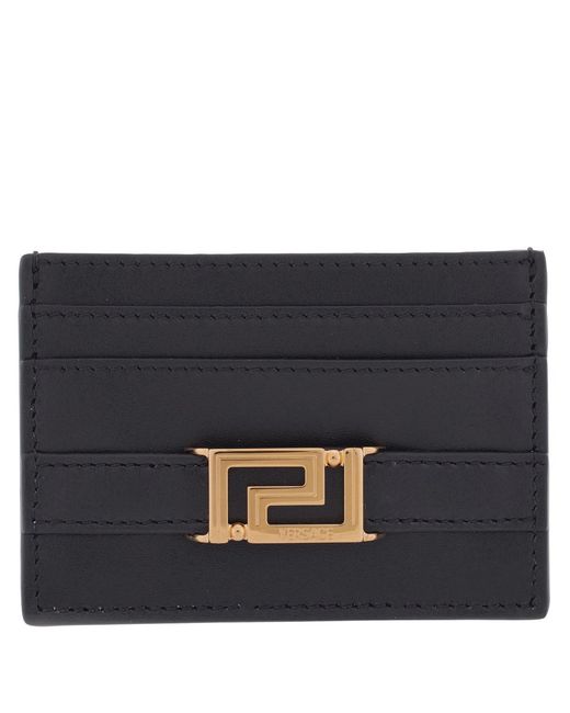 Versace Blue Greca Goddess Card Holder for men