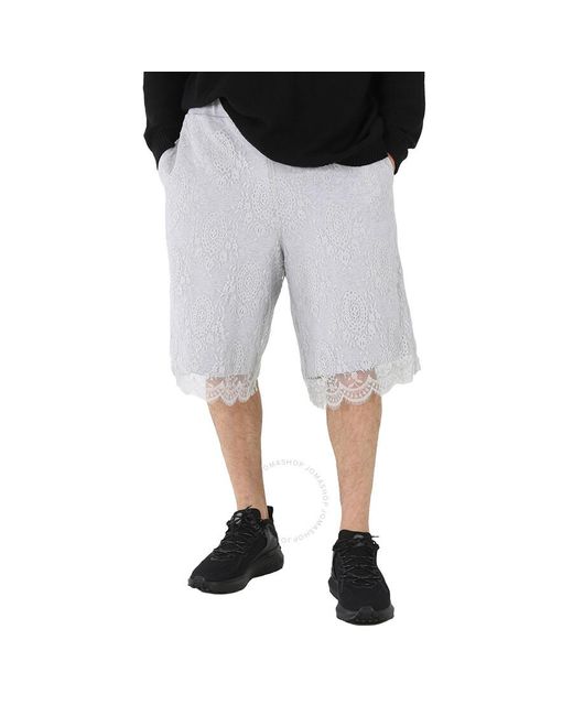 Burberry Gray Light Pebble Chantilly Drawcoard Shorts for men