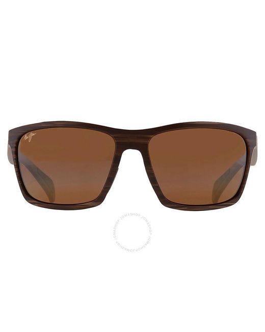 Maui Jim Brown Makoa Hcl Bronze Wrap Sunglasses H804-25w 59