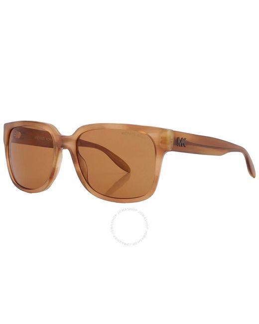 Michael Kors Brown Washington Amber Square Sunglasses Mk2188 312293 57 for men