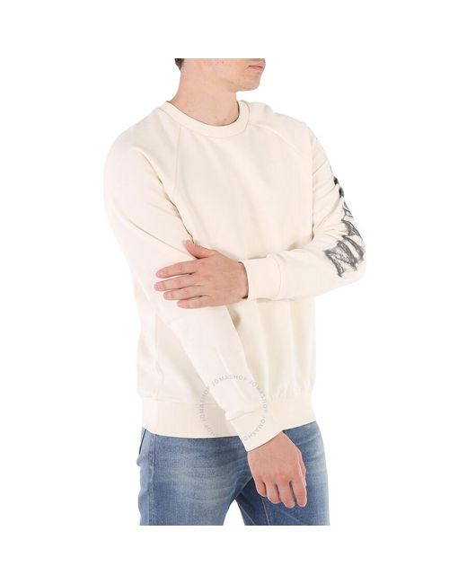 Balmain White Gjg /noir Charcoal Logo-print Sweatshirt for men