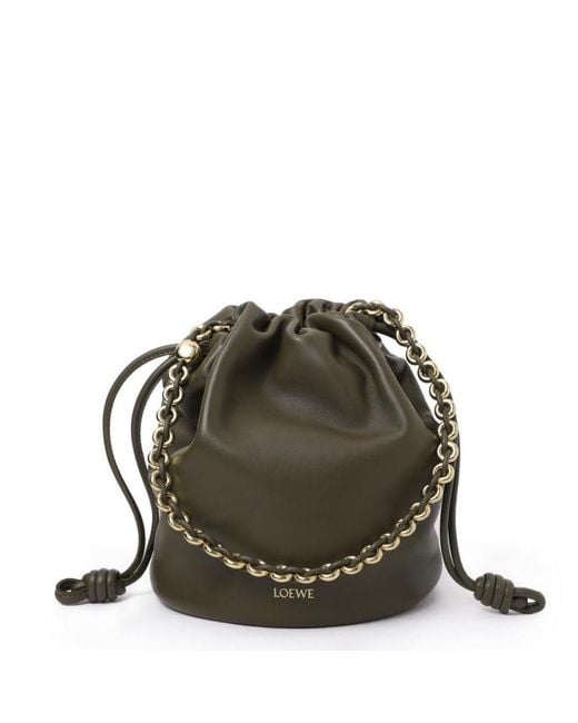 Loewe Green Flamenco Purse Bucket Bag