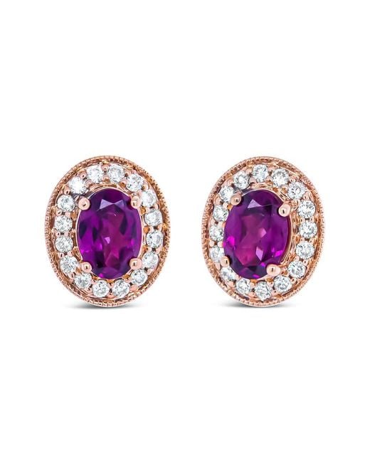 Haus of Brilliance Purple 14k Re Gold 7x5mm Cushion Cut Garnet