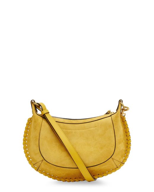 Isabel Marant Yellow Oskan Moon Suede Crossbody Bag