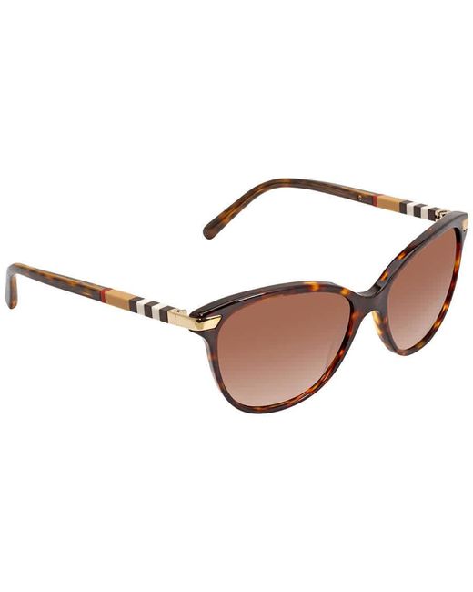 Burberry Brown Regent Gradient Cat Eye Sunglasses Be4216 300213