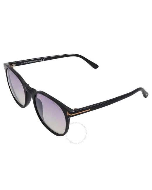 Tom Ford Black Ansel Smoke Mirror Oval Sunglasses Ft0858 01c 51 for men