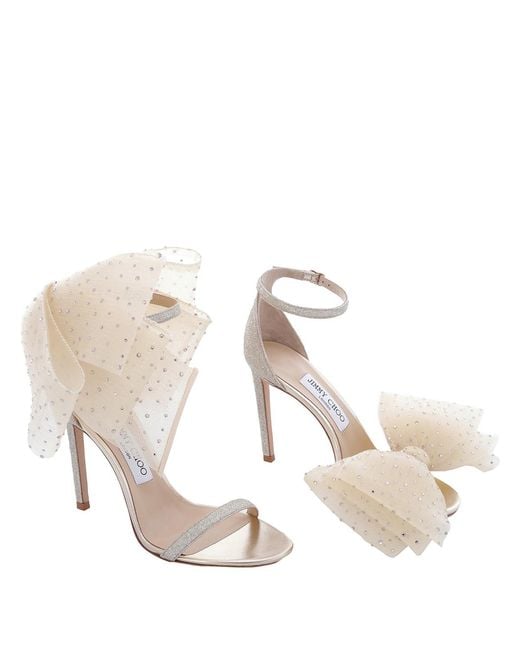 Jimmy Choo White Aveline 100 High Heel Sandals