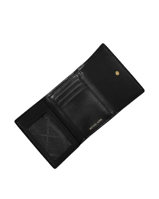 Michael Kors Black Logo Details Trifold French Purse Wallet
