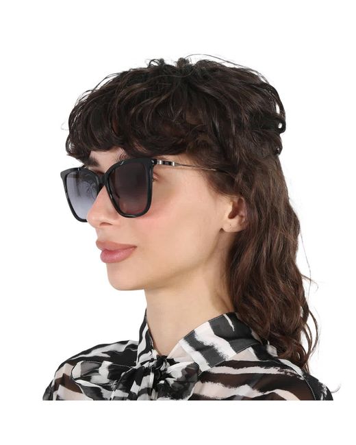 Carolina Herrera Black Grey Gradient Cat Eye Sunglasses Ch 0068/s 0807/9o 57